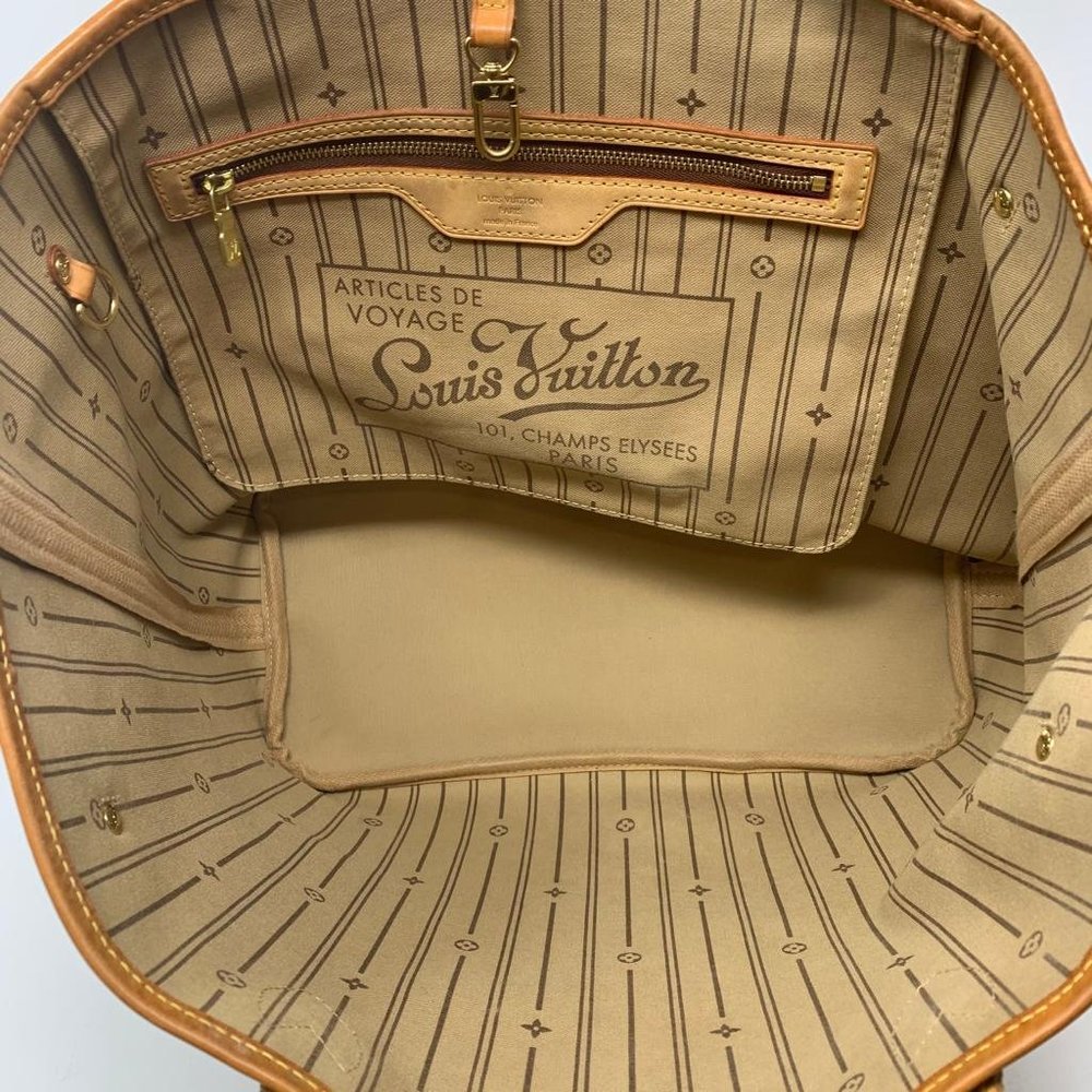AUTH LOUIS VUITTON MONOGRAM NEVERFULL MM TOTE BAG - Picture 13 of 16
